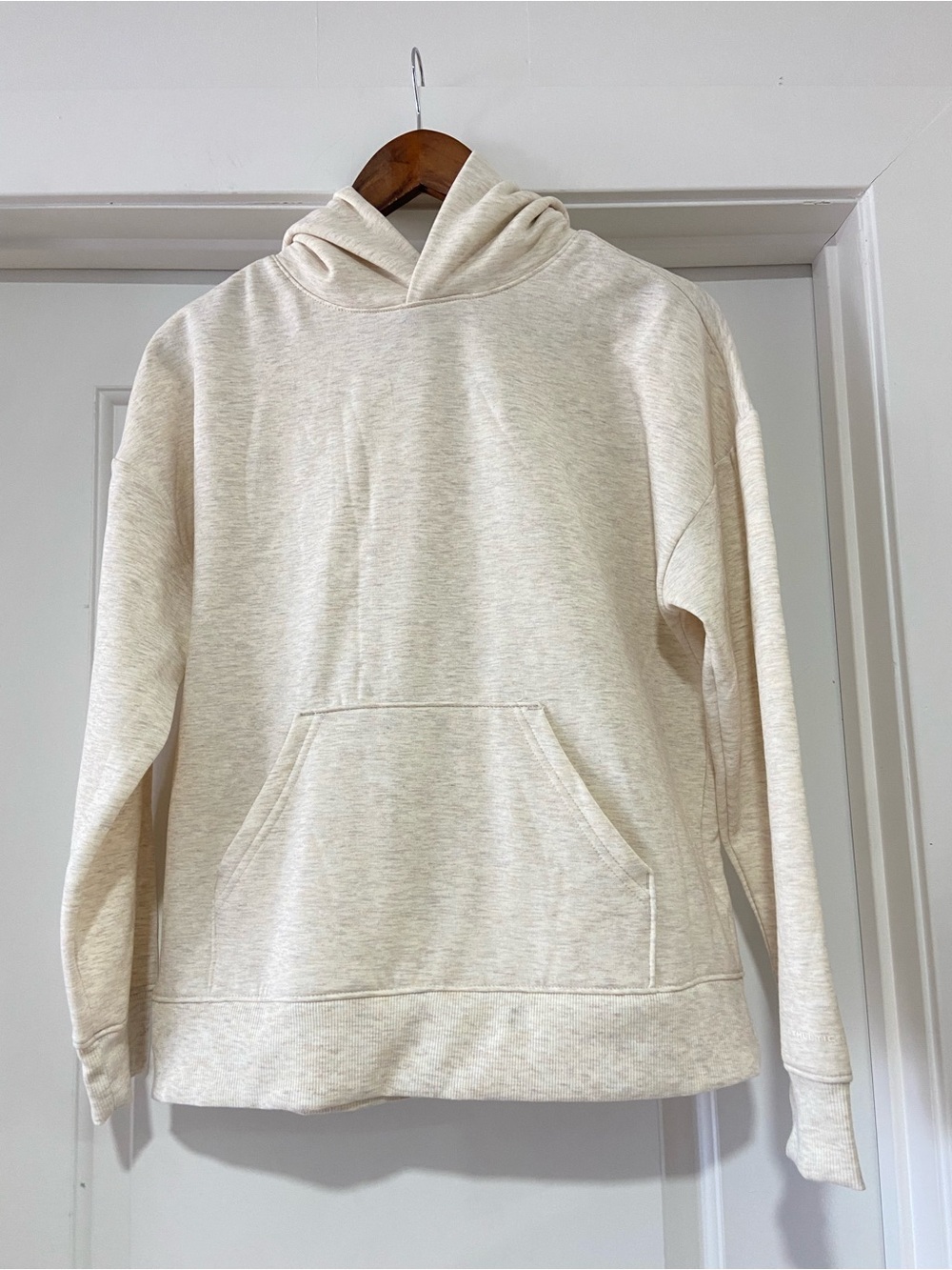Athletic Women's Cream Heather Pullover Hoodie - Picture 4 of 6